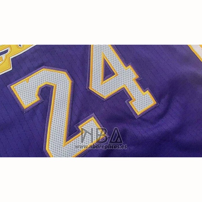 Camiseta Los Angeles Lakers Kobe Bryant NO 24 Violeta